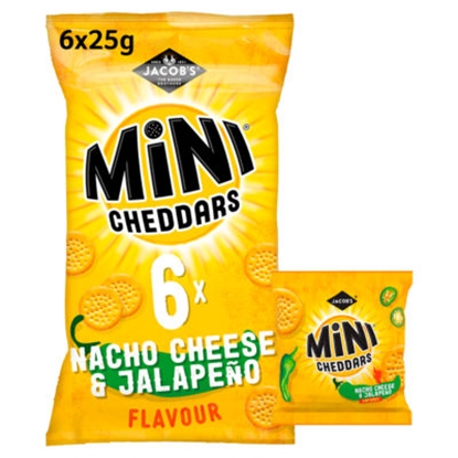 Picture of JB M CHEDDERS 6PK NACHOS & JALAPENO 150G